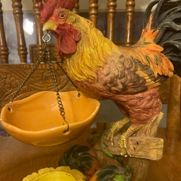 Yankee Candle Rooster Tart Warmer Votive Candle Holder - Missing Glass Cup - Picture 8 of 15